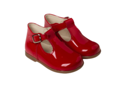 נעל תינוקות סגירת אבזם צבע אדום
