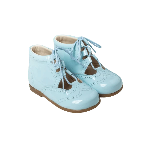 נעל גבוהה קשירת שרוך צבע תכלת