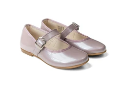 נעל בלרינה סגירת אבזם צבע ורוד