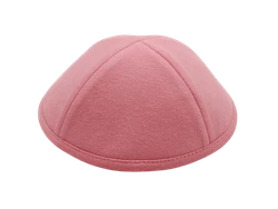 כיפה מבד טריקו צבע קורל