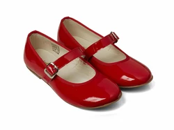 נעל בלרינה סגירת אבזם צבע אדום