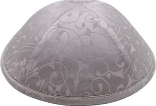 כיפה מבד סאטן צבע סגול מעושן