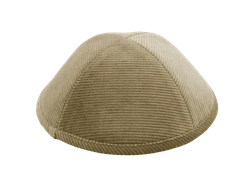 כיפה מבד קורדרוי צבע קאמל