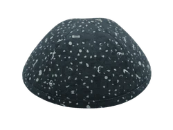 כיפה מבד כותנה הדפס קונפטי בגווני כחול