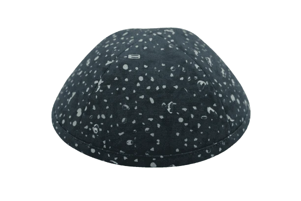 כיפה מבד כותנה הדפס קונפטי בגווני כחול