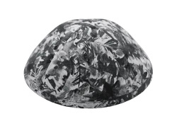 כיפה הדפס עלים בגווני שחור לבן