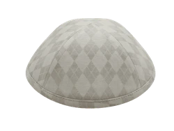 כיפה צבע שמנת הדפסי מעויינים