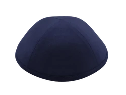 כיפה מבד משי פראי צבע כחול