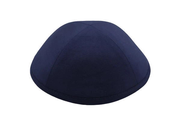 כיפה מבד משי פראי צבע כחול