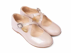 נעל בלרינה צבע שמפניה סגירת איקס