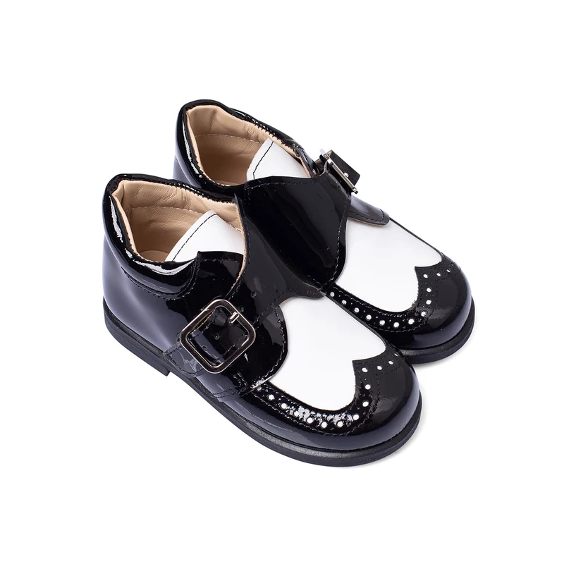 נעל תינוקות לוחות הברית בגווני שחור לבן