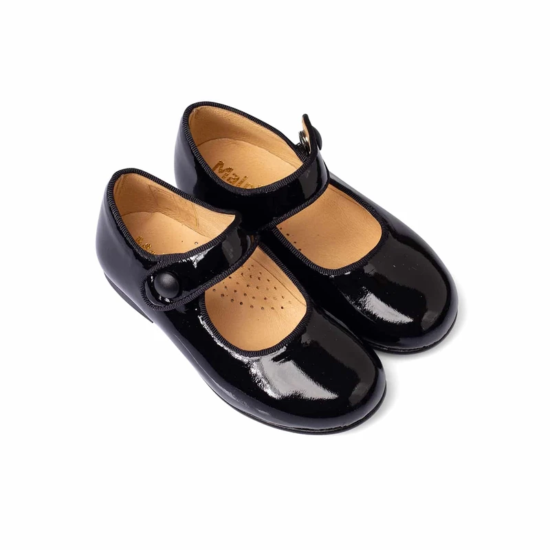 נעל בלרינה צבע שחור סגירת תיק תק