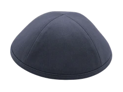 כיפה מבד כותנה צבע אפור