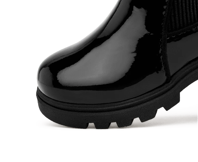 מגף ניייטיב צבע שחור לק – תמונה 2