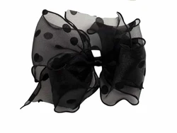 פפיון אורגנזה מנוקד שחור 20 ס”מ