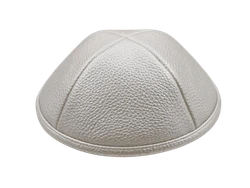 כיפה עור צבע פנינה