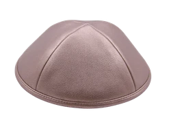 כיפה מבד עור צבע רוז גולד