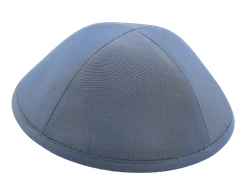 כיפה מבד משי פראי צבע טורקיז מעושן