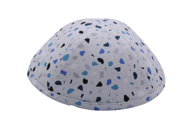 .כיפה גוון אבן הדפס קונפטי.