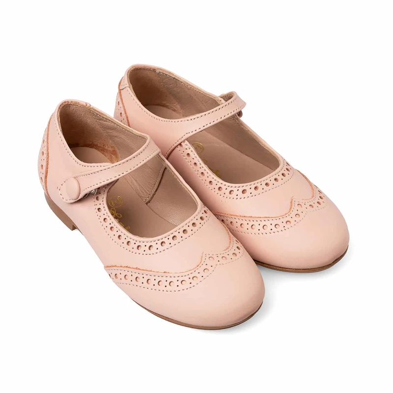 נעל בלרינה צבע ורוד סגירת תיק תק