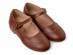 נעל בלרינה צבע קאמל סגירת תיק תק