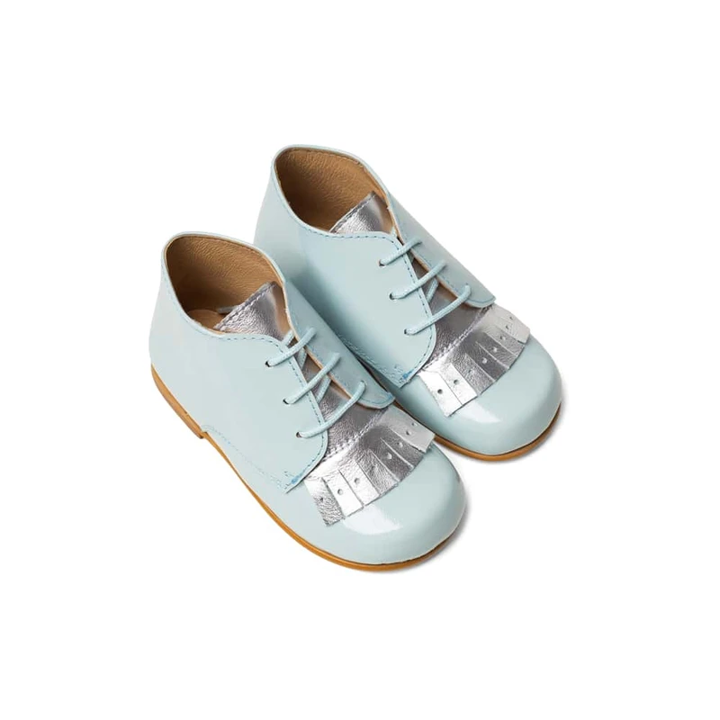 מגף צבע תכלת לשונית פרנזים