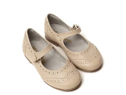 נעל בלרינה צבע שמנת סגירת תיק תק