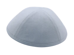 כיפה מבד פשתן צבע תכלת
