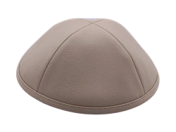 .כיפה מבד עור צבע בז׳