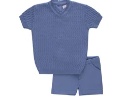 סט קאי צבע כחול עמוק