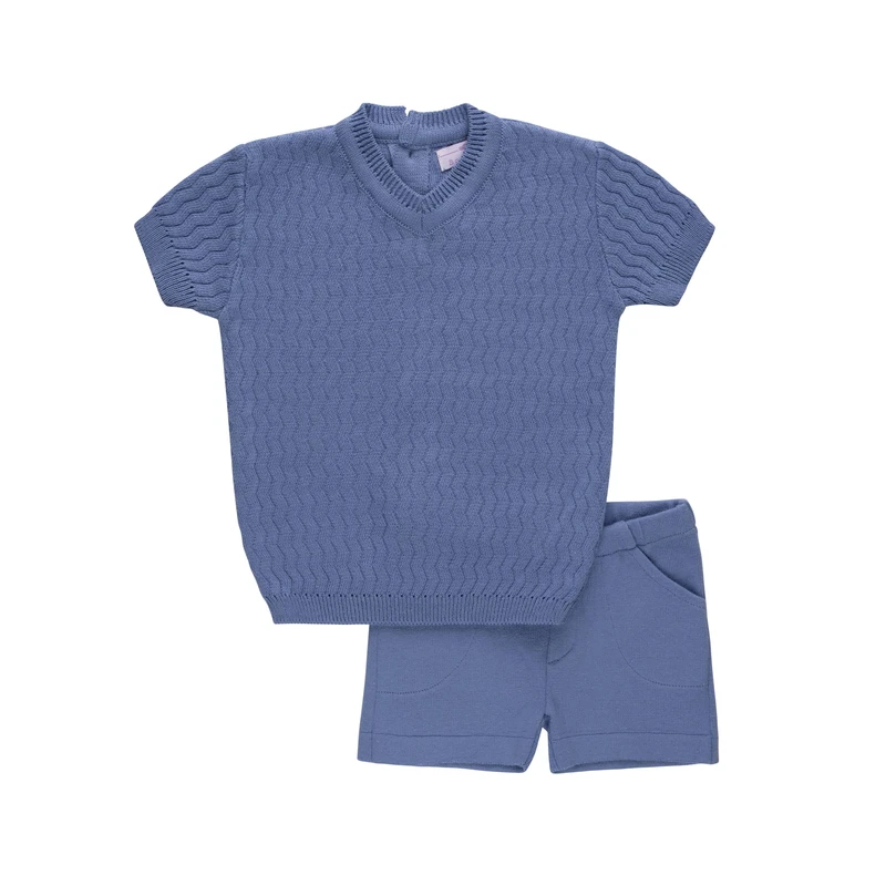 סט קאי צבע כחול עמוק