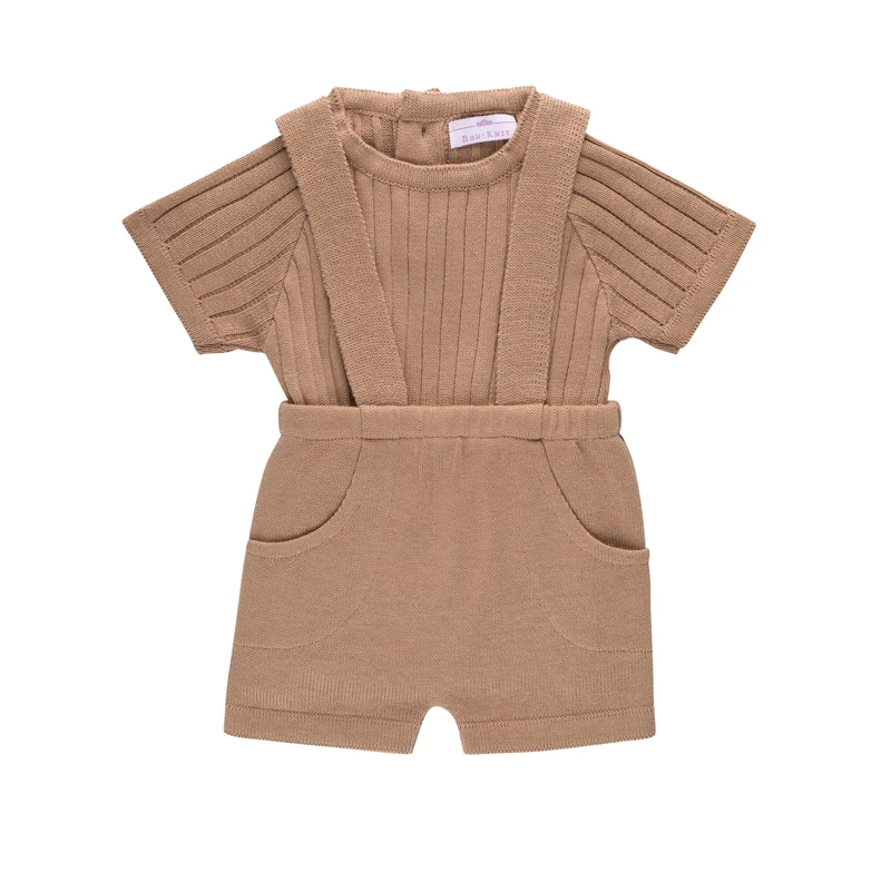 סט אוברול צבע קאמל