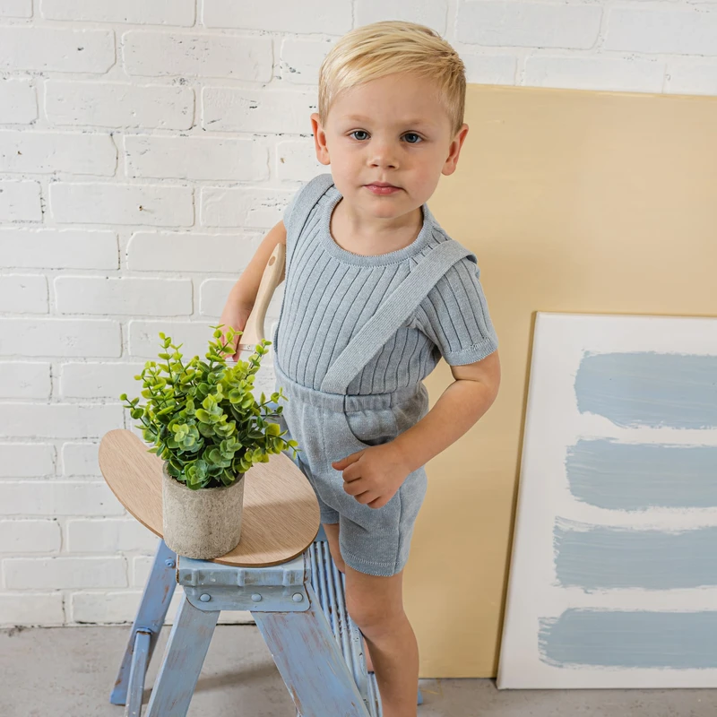 סט אוברול צבע כחול פטרול – תמונה 2