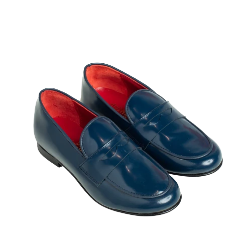 נעל מוקסין צבע כחול