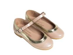 נעל בובה ניוד סיומת זהב