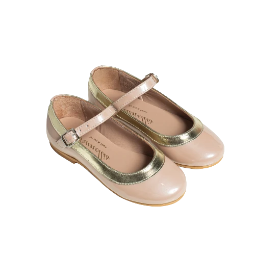 נעל בובה ניוד סיומת זהב