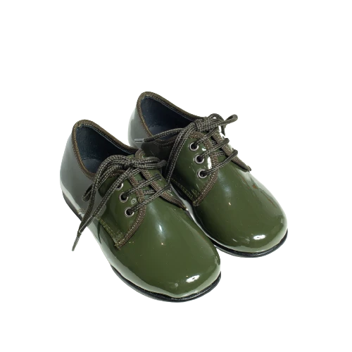 נעל קלאסית בנים צבע ירוק זית