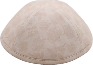 כיפה צבע אפרסק הדפסי פרחים