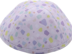 .כיפה צבע ורדרד הדפס אבנים.