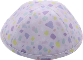 .כיפה צבע ורדרד הדפס אבנים.