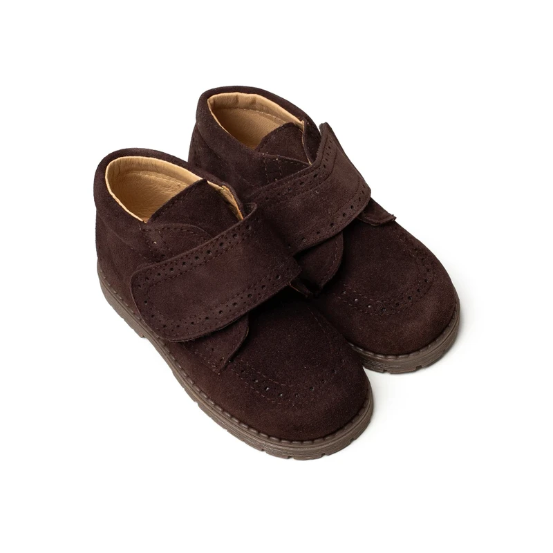 מגף זאמש צבע חום סגירת סקוץ׳