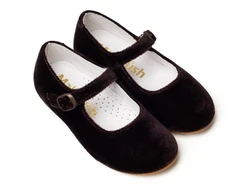 נעל בובה צבע חום קטיפה