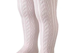 גרביון מחורר עם דוגמא צבע ורוד