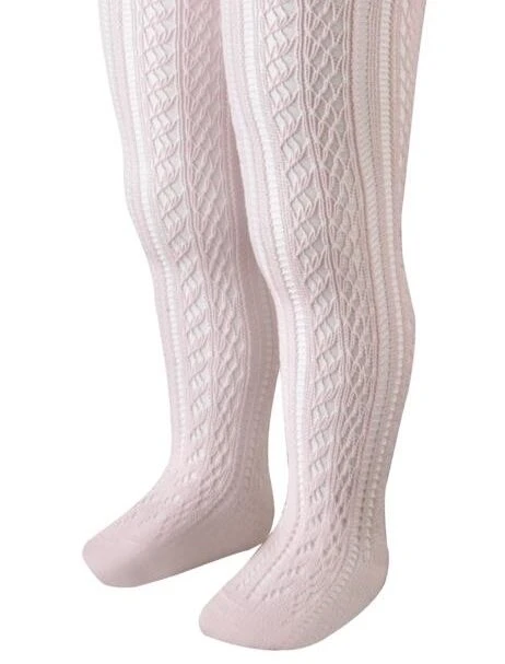 גרביון מחורר עם דוגמא צבע ורוד