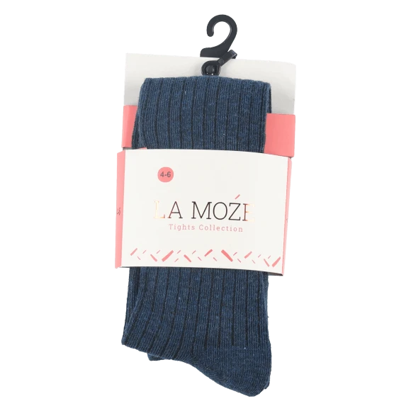 גרביון כותנה פסים צבע ג'ינס