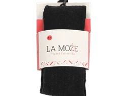 גרביון כותנה פסים צבע שחור