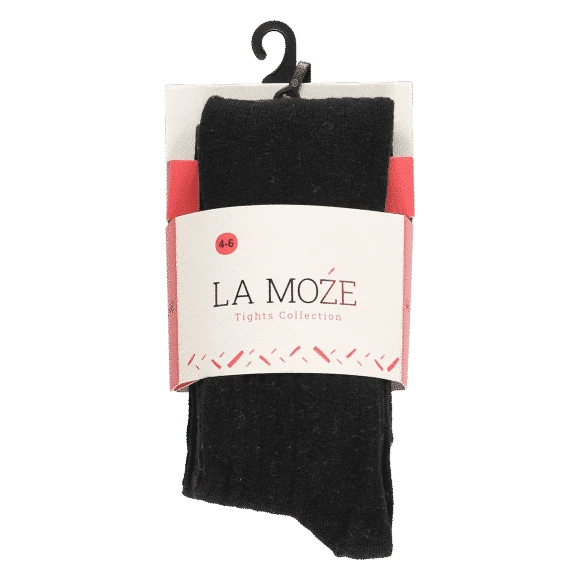 גרביון כותנה פסים צבע שחור