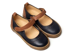 נעל סניקרס בובה כחול רצועה קאמל סגירת סקוץ בנות