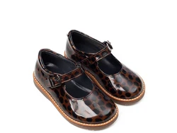 נעל בובה מנומרת חום