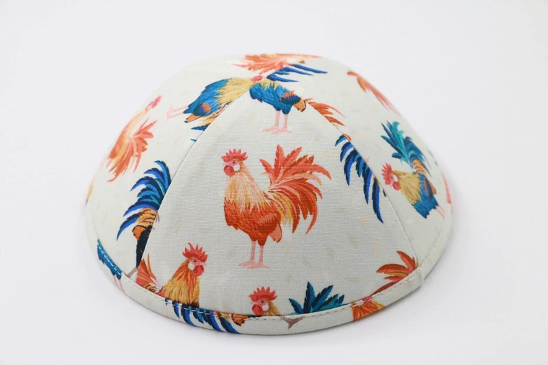 כיפה עם הדפס תרנגול